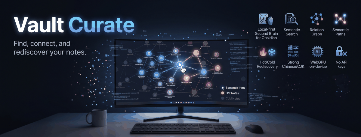 Vault Curate: find, connect, and rediscover your notes